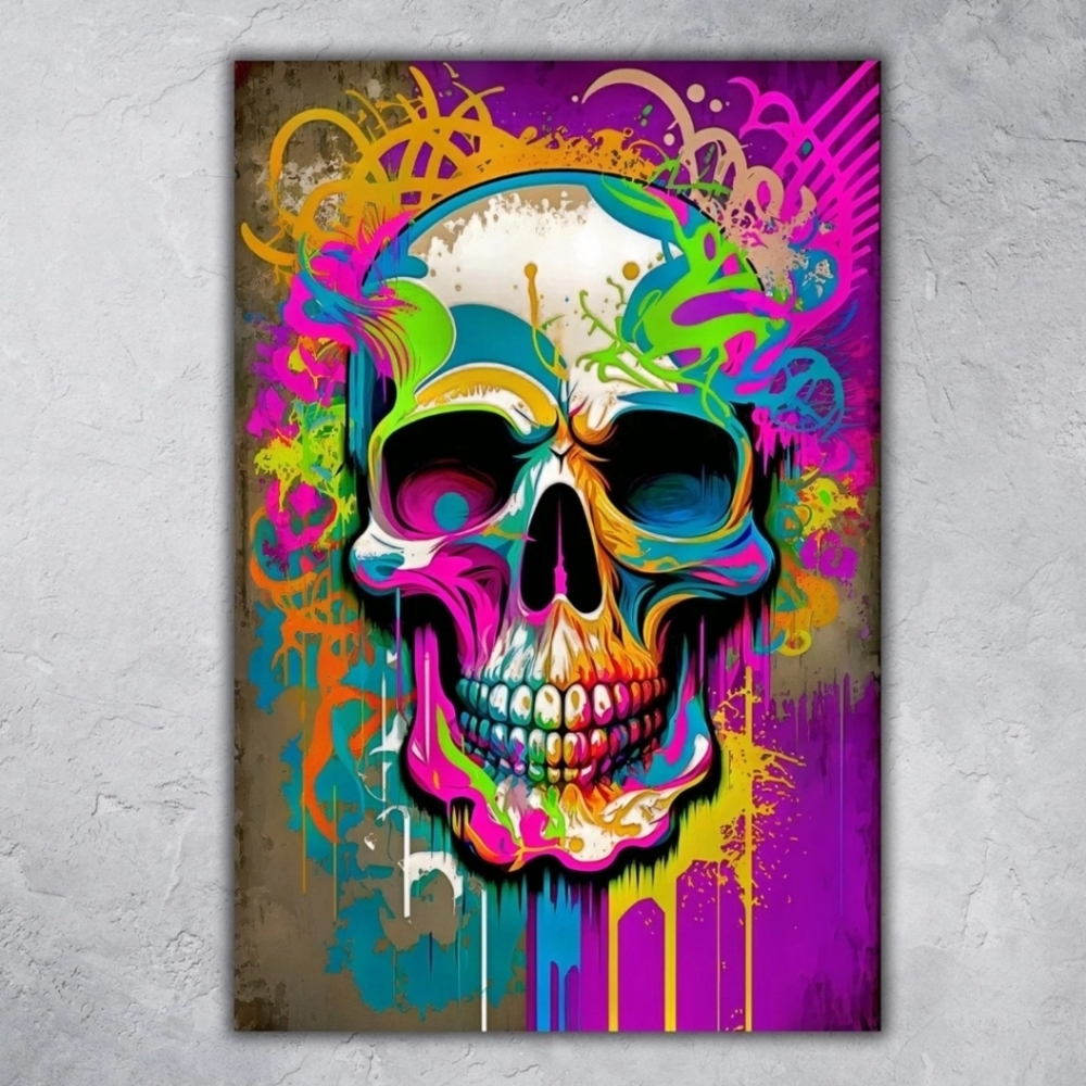 Colorful skull 11"×17" Wall Art